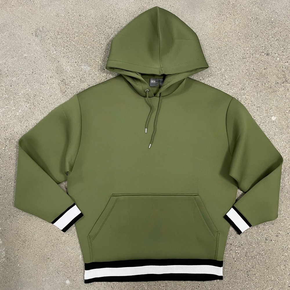 ASOS Design Oversized Baggy Mens size Small Green Hoodie “Scuba” Sweatshirt